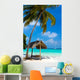 Swing on a Tropical Beach Wall Mural