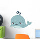 Cute cartoon whale Wall Decal