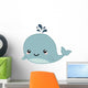 Cute cartoon whale Wall Decal