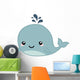 Cute cartoon whale Wall Decal