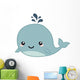 Cute cartoon whale Wall Decal