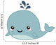 Cute cartoon whale Wall Decal