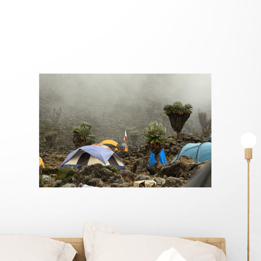 Barranco camp on Machame route. Mount Kilimanjaro, Tanzania. Wall Mural
