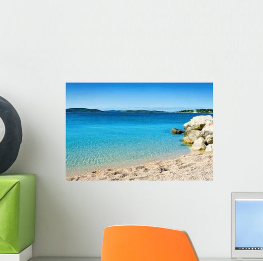 Sky-blue Sea Wall Decal