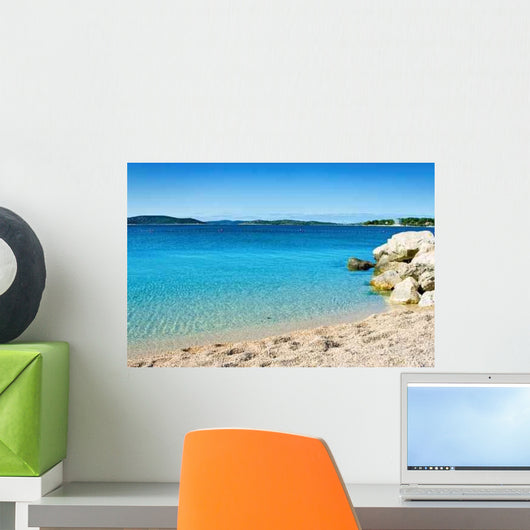 Sky-blue Sea Wall Decal