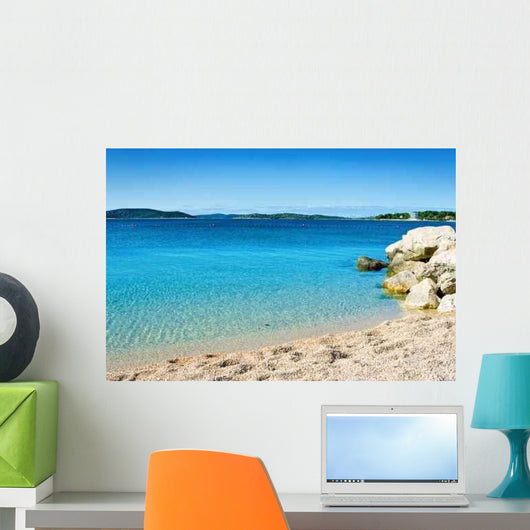Sky-blue Sea Wall Decal