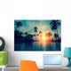 Fantastic Sunset Palm Trees Wall Decal