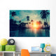 Fantastic Sunset Palm Trees Wall Decal