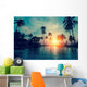 Fantastic Sunset Palm Trees Wall Decal