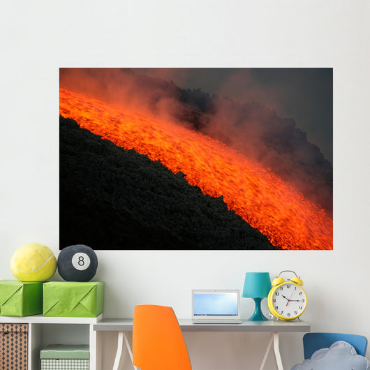 Etna lava flow Wall Mural