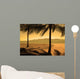 Beach With Palms Wall Mural