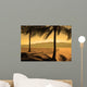 Beach With Palms Wall Mural