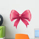 ribbon bow color pink decoration gift vector illustration Wall Decal