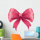 ribbon bow color pink decoration gift vector illustration Wall Decal