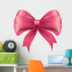 ribbon bow color pink decoration gift vector illustration Wall Decal