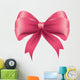 ribbon bow color pink decoration gift vector illustration Wall Decal