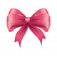 ribbon bow color pink decoration gift vector illustration Wall Decal