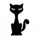 cat feline pet domestic animal sit mascot silhouette vector illustration Wall Decal