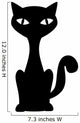 cat feline pet domestic animal sit mascot silhouette vector illustration Wall Decal