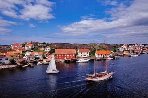 Old Fishing Village Wall Decal Design 3