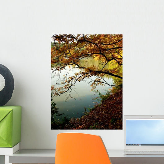 Autumn Forest and Lake Wall Decal