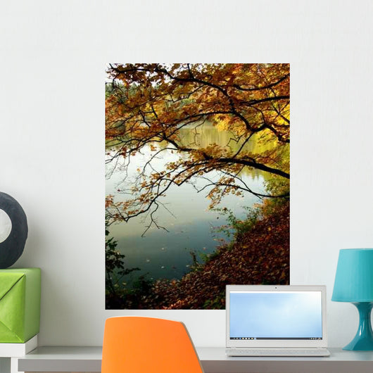Autumn Forest and Lake Wall Decal
