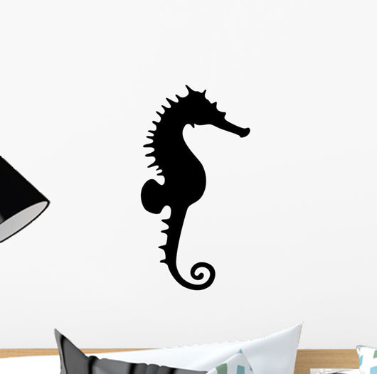 Seahorse Black Silhouette Wall Decal