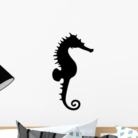 Seahorse Black Silhouette Wall Decal