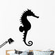 Seahorse Black Silhouette Wall Decal