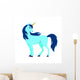 Beautiful Cartoon Unicorn Character Wall Decal