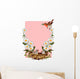 Greeting Card With Robins and Daisies Wall Decal