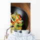 Stir fry in wok Wall Mural
