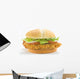 crisp chicken burger with tomato onion cheese lettuce Wall Decal