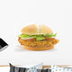 crisp chicken burger with tomato onion cheese lettuce Wall Decal