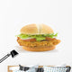crisp chicken burger with tomato onion cheese lettuce Wall Decal