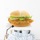 crisp chicken burger with tomato onion cheese lettuce Wall Decal
