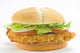 crisp chicken burger with tomato onion cheese lettuce Wall Decal