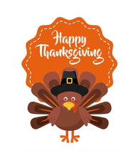 happy thanksgiving celebration poster Wall Decal