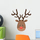 Reindeer Christmas Character Icon Wall Decal