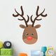 Reindeer Christmas Character Icon Wall Decal
