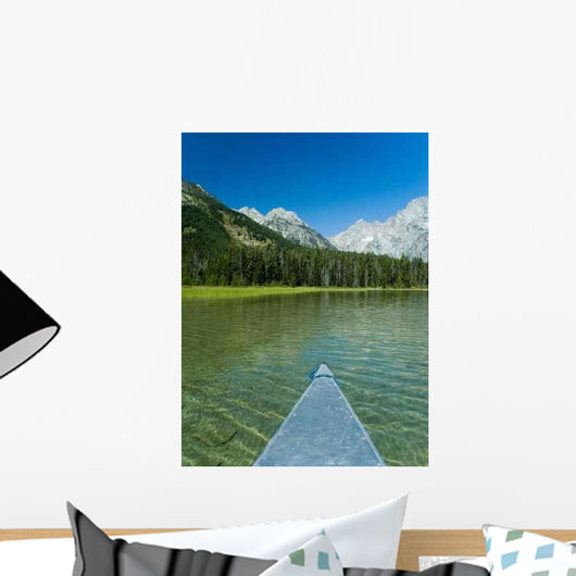 Canoeing Tetons Wall Decal