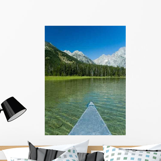 Canoeing Tetons Wall Decal