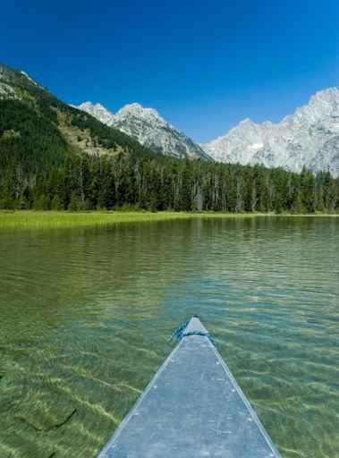 Canoeing Tetons Wall Decal