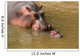 Hippopotamus baby with mum Wall Mural