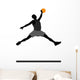 Basketball Player silhouette Wall Decal