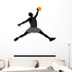 Basketball Player silhouette Wall Decal