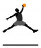 Basketball Player silhouette Wall Decal