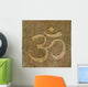 Om Symbol Engraved on Stone Wall Mural