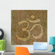 Om Symbol Engraved on Stone Wall Mural