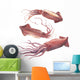 Watercolor Pink Squid Wall Decal Sticker Set